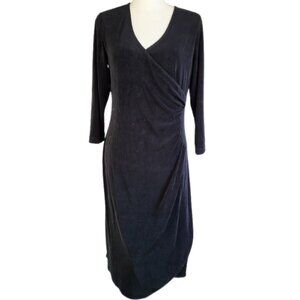 CHICOS TRAVELER'S Long-Sleeve Black Dress Women's 1 (S-8)